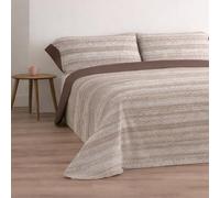 Donegal Collections - Juego de Sábanas 180x190 Nemo Marrón - Sábanas Cama 180-4 Piezas Sábana Bajera, Encimera y 2 Fundas de Almohada - Primavera Verano - Tacto Extra Suave Algodón Poliéster
