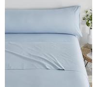 Donegal Collections - Juego de Sabanas 200x200 Azul Celeste - Sabanas Cama 200 - Ropa de Cama Completa Bajera, Encimera y Funda Almohada - Sábanas Tacto Extrasuave Fabricado en España