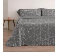 Donegal Collections - Juego de Sábanas 90x190 Form Gris - Sábanas Cama 90-3 Piezas Sábana Bajera, Encimera y 1 Funda de Almohada - Primavera Verano - Tacto Extra Suave Algodón Poliéster