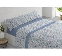 Donegal Collections - Juego de Sábanas Estampadas 3 Piezas Cama 150 cm - Juego de Sabanas 150x190 - Sabanas 150x190 - Incluye Sabana Bajera, Sabana Encimera, Funda de Almohada - ARC Azul