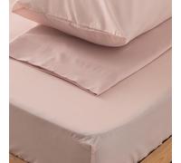 Donegal Collections - Sábana Bajera Ajustable Cama 105x190/200 Rosa Palo - 50% Algodón 50 Poliéster Bajeras Suavidad y Elástico Cubre Colchón Antipeeling