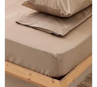Donegal Collections - Sábana Bajera Ajustable Cama 150x190/200 Lino - 50% Algodón 50 Poliéster Bajeras Suavidad y Elástico Cubre Colchón Antipeeling