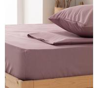 Donegal Collections - Sábana Bajera Ajustable Cama 180x190/200 Magenta - 50% Algodón 50 Poliéster Bajeras Suavidad y Elástico Cubre Colchón Antipeeling