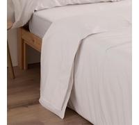 Donegal Collections - Sábana Encimera Cama 200x190/200 Blanco - 50% Algodón 50% Poliéster - Encimera Lisa Tacto Extra Suave y Transpirable para Todo el Año - Antipeeling