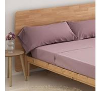 Donegal Collections - Sabanas 150 x 190 - Juego de Sabanas Cama 150 Magenta - Bajera, Sabana Encimera y 1 Funda de Almohada - Primavera Verano - Estampadas Tacto Extra Suave - Algodon/Poliester