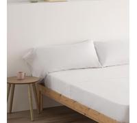 Donegal Collections - Sabanas 180 x 190 - Juego de Sabanas Cama 180 Blanco - Bajera, Sabana Encimera y 2 Funda de Almohada - Primavera Verano - Estampadas Tacto Extra Suave - Algodon/Poliester