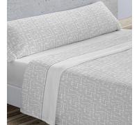 Donegal Collections Sábanas Pirineo 90 - Sabanas de Invierno - Juego Sábanas Térmicas Invierno 90x190 Lavi Gris - Bajera Ajustable Largos 190/200cm y Altos 30cm, Encimera y Funda de Almohada