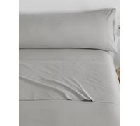 DONEGAL Juego de sábanas liso tacto extrasuave verde perla. Cama 105 cm