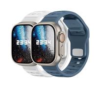 DONEGANI UC2 para Correa Apple Watch Se Ultra 2 40mm 44mm 46mm 42mm 45mm 41mm 38mm 49mm Series 10 9 8 7 6 5 4 3 Mujer Hombre Original Pulsera Strap Azul abismo/Blanco
