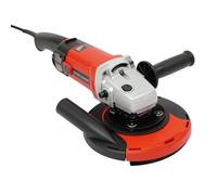 Donened - Amoladora de hormigón, amoladora angular de 1580 W, diámetro del disco 180 mm, velocidad ajustable de 6 velocidades, para rectificar diferentes materiales (rojo)