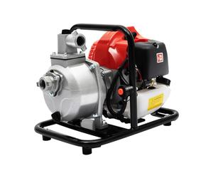 Donened Bomba de agua a gasolina de 2 tiempos, máx. 20m de altura de elevación, bomba de jardín, bomba de pozo, bomba de estanque con válvula antirretorno