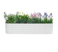 Donened - Jardinera elevada de metal, gran huerto, jardinera, jardinera, jardinera independiente, para el cultivo de verduras, hierbas, flores, 195 x 60 x 43 cm