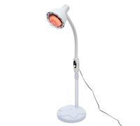 Donened - Lámpara de calor infrarrojo de 275 W, luz roja, giratoria 360°, ajustable en altura y ángulo, cuello de cisne, para relajación