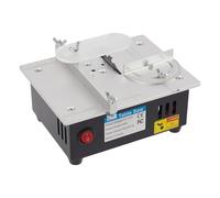 Donened - Mini sierra circular de mesa con 4 cuchillas (0,1-15 mm), 96 W, sierra circular de mesa portátil de precisión, tapa de seguridad para proyectos de carpintería DIY, 18 x 14 x 8 cm