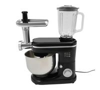 Donened - Procesador de alimentos 3 en 1, amasadora multifunción de 1500 W, batidora de 6 y 1 stand, picadora de carne, exprimidores de 1,5 l, tazón de acero inoxidable 6 l, procesador de alimentos
