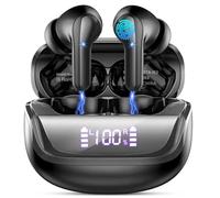 Donerton Auriculares Inalambricos Bluetooth In-Ear, Auriculares Bluetooth 5.4 con 4 ENC Cancelacion Ruido HD Mic, 45H Estéreo HiFi Cascos Inalambricos IP7 Impermeable/Pantalla LED/Carga Rápida Tipo-C