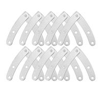 DONFAMDS 10 Bisagras de Soporte para Tapas de Cajas y Armarios de Hierro Plata Diseño Amortiguador Completo, Resistentes y No Se Deforman, Ideales para Estantes de Oficina