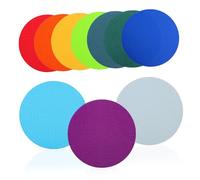 DONFAMDS 10 Piezas Marcadores de Alfombra Coloridos para Clases de Marcadores de Reutilizables para Actividades el Aula Círculos para Organización y Participación Preescolar