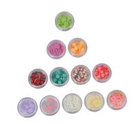 DONFAMDS 12 cajas Pegatinas de Arcilla Polimérica para Manicura Cajas de Rodajas Coloridas de Frutas para Decoración de Uñas DIY Accesorios de para Uñas Piezas Cerámicas Decorativas Juego