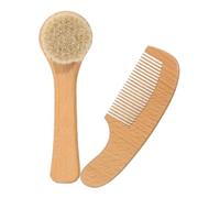 DONFAMDS 1juego Cepillos y Peines Para Bebés Cepillo De Cerdas Suaves y Peine Para Cuidado Del Cabello Del Recién Nacido Set De Higiene Infantil Para Baño y Masaje De Cabelludo