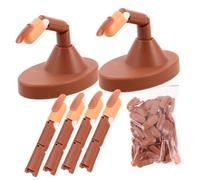 DONFAMDS 1juego Mano De Práctica Para Manicura Con Dedos Flexibles y Base Desmontable Para Simulación De Arte De Uñas Modelo Realista De Dedo Articulado Para Entrenamiento De Técnicas