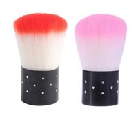 DONFAMDS 2 piezas Cepillo de Limpieza para Uñas y Ligero Herramienta Manicura Profesional para Polvo y Residuos Accesorio Compacto para Nail Art Casa y Salón