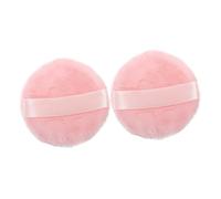 DONFAMDS 2 piezas Polvo de Maquillaje Puff de Algodón Esponja Cosmética Suave para Base y Polvos Compactos Lavable y Furry Aplicador Facial para Casa y Viaje