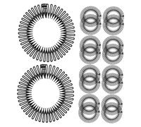 DONFAMDS 24 Piezas Diademas Peine Estirables para Pelo Mujer y Niñas Peines Circulares Flexibles de Plástico con Diseño de Resorte Estilizado Seguro para Cabello Natural y Pelucas