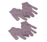 DONFAMDS 2Par Guantes Exfoliantes de Ducha Manopla Dedos para Exfoliación Corporal para Hombres y Mujeres Material Lavable Color