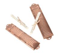 DONFAMDS 2pcs Mezuzah Judío con Pergaminos para La Puerta De Metal De La Puerta con La Casa Hebrea Inglesa Bendición para La Casa De La Familia Judía Adornamiento