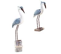 DONFAMDS 2piezas Adornos De Madera Forma De Gaviota para Decoración De Escritorio para Hogar y Oficina Decoración Creativa y Divertida Único