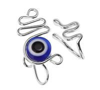 DONFAMDS 2piezas Anillo De Nariz Falso Clip Diseño De Ojo Maligno y Serpiente Accesorio De Joyería Elegante y Cómodo Para Mujeres Para No Perforadas