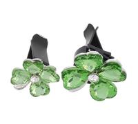 DONFAMDS 2piezas Clip De Aromaterapia De Cristal Para Salida De Aire De Coche Accesorios De Decoración Interior Diseño De Trébol De Cuatro Aporta Suerte Diversos Vehículos