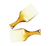 DONFAMDS 2piezas Peine Afro De Plástico Peine De Dientes Anchos Para Trenzar Para Pelo Rizado