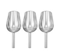 DONFAMDS 3 Palas de Acero Inoxidable Anti-rust Diseño Ergonómico para Hielo, Harina y Comida, Set de 3 Piezas para Uso en Cocina y Bar