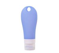 DONFAMDS 3 piezas Botellas de Viaje de Silicona Reutilizables y Recargables Dispensador Portátil Exprimible para Cosméticos y Cuidado Facial Azul Verde Transparente con Agujero para Fácil