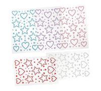 DONFAMDS 5 Hojas Pegatinas Autoadhesivas para Cara con Cristales Forma de y de Gemas Brillantes Colores Plata Rosa Púrpura Rojo y Azul Decoración para Maquillaje Festivo y DIY Creativo