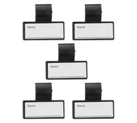 DONFAMDS 5 Tarjetas de Nombre para Estetoscopio de Abs Negro, Fáciles de Sujetar y Escribir, Identificación Práctica para Cirujanos y Médicos Internos