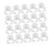 DONFAMDS 500 Piezas Anillos para y Maquillaje Pequeños Anillos Plásticos para Pigmentos y Pegamentos Compatibles con Microblading Extensiones de Pestañas y de Uñas Diseño Ligero y