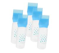 DONFAMDS 5piezas Botellas Tinte Cabello Salón Dispensador Aceite Peine Herramienta Peinar Botella Aceite Peine Aplicador Peinar Escala