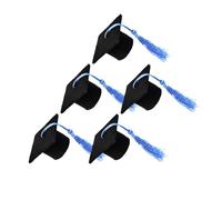 DONFAMDS 5piezas Mini Tapa De Doctorado Borlas para Botellas De Vino De Decoraciones De Graduación Azul Adorable Accesorio Festivo para Fiestas De Graduación y Celebraciones