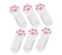 DONFAMDS 6 piezas Levantador de Tapa Inodoro Adhesivo con Diseño Pata de Gato Fácil Instalación Uso Higiénico para Baño y Hogar de Blancas