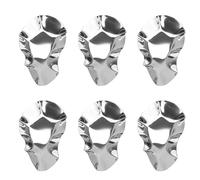 DONFAMDS 6 Platos de Concha de Ostra de Acero Inoxidable Reutilizables para Mojar Salsa, Resistentes al Calor, Aptos para Horno y Barbacoa, Ideales para Cocina Doméstica y Restaurantes