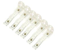 DONFAMDS 6 Soportes Metálicos para Riel de Cortina, Código de Instalación Doble, Accesorios para Fijación de Cortinas, 6 Unidades, Montaje en Pared para Hogar y Ventanas