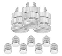 DONFAMDS Abrazaderas de Conexión para Cercas Eléctricas 10 Piezas Conector de Alambre de Cerca Aleación de Aluminio Plateado Montaje Rápido Compatible para Instalación y Reparación