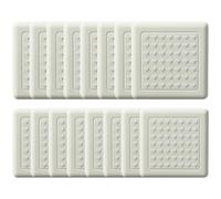 DONFAMDS Almohadillas Autoadhesivas para Patas de Muebles, Tapetes Antideslizantes E Insonorizantes, Silicona de Color Claro Cuadrada 4 Cm y 3 Cm, 8 Unidades para Protección y Desgaste