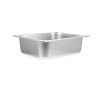 DONFAMDS Bandeja de Acero Inoxidable 1/3 Tamaño 32.3x17.2x6.5 Cm para Buffet y Catering, Recipiente Grande para Servir Comida, Plato Metálico Rectangular Reutilizable para Fiestas