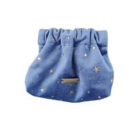 DONFAMDS Bolsa de Maquillaje Azul de Tela para Guardar Pintalabios y Cosméticos, Protección contra Golpes y Arañazos, Adecuado para Escuela y Uso Exterior