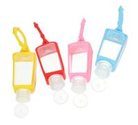 DONFAMDS Botellas De Mano Funda De Silicona 4 Piezas 30 Ml Tamaño Viaje Antidesbordes Para Viajeros Prácticos y Ahorro De Espacio