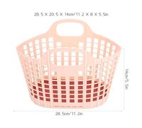 DONFAMDS Cesta de Plástico Plegable Multifunción Asa Portátil para Frutas y Verduras Cesta de Almacenamiento de Mano para Cocina y Compra Color Rosa Diseño Compacto y Práctico